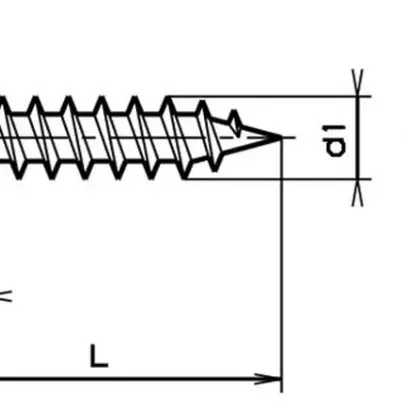 Vite per pannello truciolare a testa bombata Ferronorm T25 5×60mm zincata s.asta 