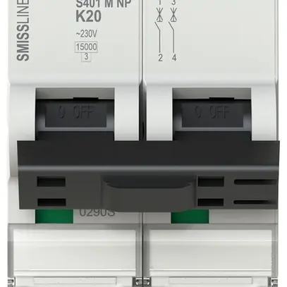 Disjoncteur SMISSLINE TP S 2×20A K 25kA NP 