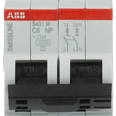 Disjoncteur SMISSLINE TP S 2×6A C 10kA NP 