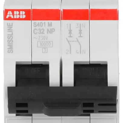 Disjoncteur SMISSLINE TP S 2×32A C 10kA NP 