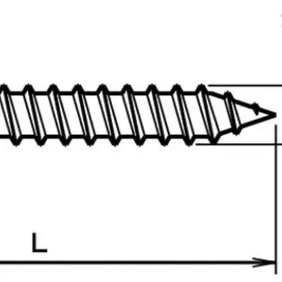 Vite per pannello truciolare a testa svasata Ferronorm T30 6×50mm zincata c.asta 