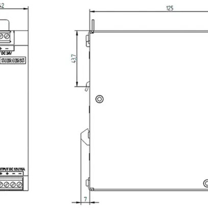 Stromversorgung Siemens SITOP, IN: 24VDC, OUT: 12VDC/15A 
