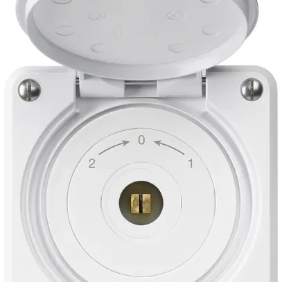 Contatto rotativo chiave quadrata INC robusto IP55 bianco con coperchio inver. 