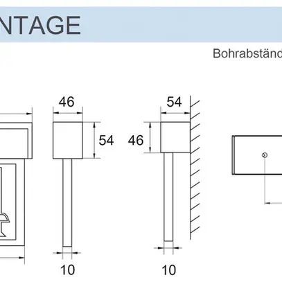 Lampada di segnalazione d'emergenza LED AP AWAS-U-013-WB 5.3W 272×220×46mm 3h 