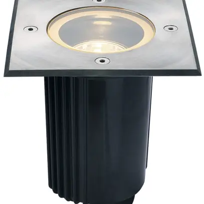 Luminaire de sol INC SLV DASAR 80, GU10 35W carré IP67 acier fin 