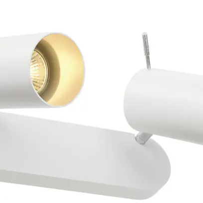 Plafoniera/lpda a muro ASTO TUBE, 2×GU10 75W IP20 bianco 