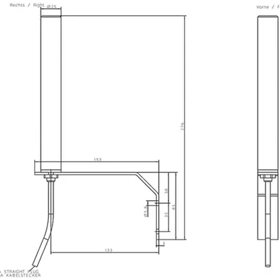 Antenna GSM Siemens ANT794-4MR spina SMA 2G/3G/4G 0dBi omnidirezionale, cavo 5m 