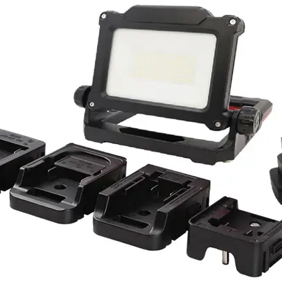 Lampe de travail à LED ELBRO avec 4 adaptateurs d'accu 30W 3500lm 5000K IP44 no. 