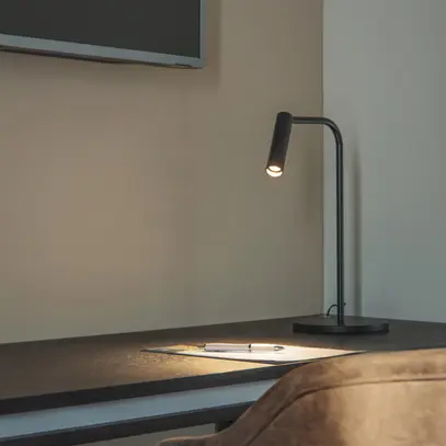 Lampe de table LED SLV KARPO TL 230V, 6.5W, 3000K, 330lm, noir avec interrupteur 