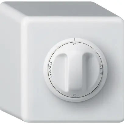 Interrupteur rotatif AP basico 2/1L 0-A-0-H blanc avec manette 