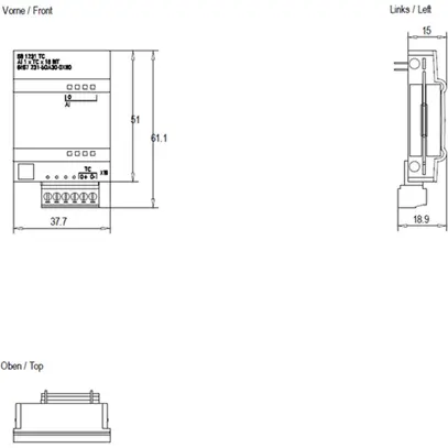 Modulo d'ingresso PLC Siemens SIMATIC S7-1200 SB 1231 AI 1×16bit TC 