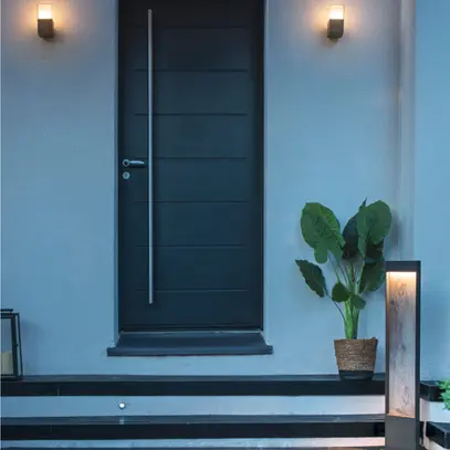 Applique SLV GRAFIT, E27 11W IP44 anthracite/blanc 