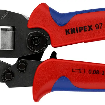 Pince à sertir KNIPEX auto-ajustable pour embouts 190mm 