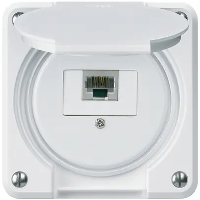 Boîte de raccordement ENC robusto IP55 blanc 1×RJ45/s pour combinaison 