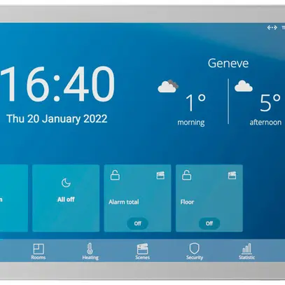 UP-Touchpanel 8" Amika, Ethernet/WLAN/Z-Wave 1DI IPS 1280×800px 230VAC 