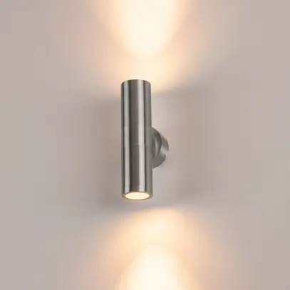 Wandleuchte SLV ASTINA OUT ESL, 2×GU10 11W IP44 Aluminium gebürstet 