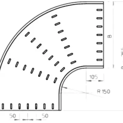 Coude 90° Bettermann 400×85mm 