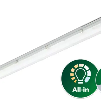 Lumin.p.loc.hum. LED CoreLine WT120C 43W 3700/6000lm 840 IP65 1515×80 gris 