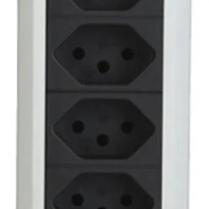 Presa multipla ALU 8×T13 2×USB-A/1×USB-C 2m 3×1mm² interruttore ne/alu 