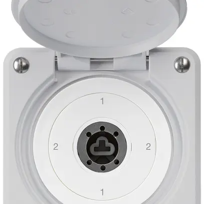Interrupteur à clé ENC robusto IP55 avec clapet sans cylindre S3/1P gris 
