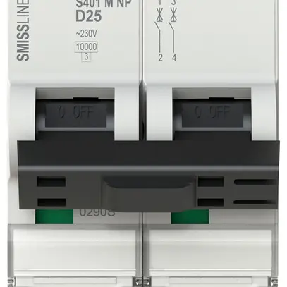 Disjoncteur SMISSLINE TP S 2×25A D 10kA NP 