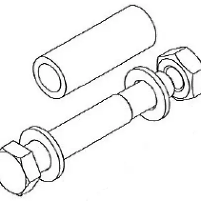 Garniture de fixation Lanz M10×70mm A4 