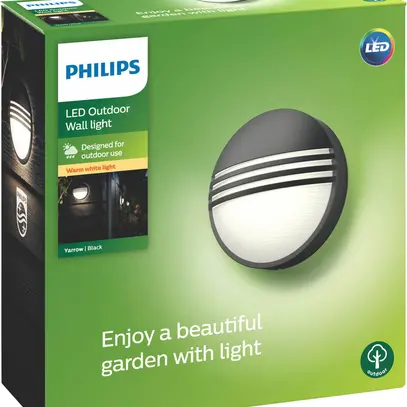 Applique LED Yarrow 6W 2700K 600lm IP44 noir 