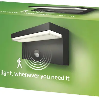 Applique LED myGarden Bustan, 9W 230V 2700K PIR 78×92×220mm IP44 anthracite 