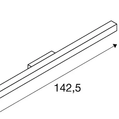 Lampada a muro LED SLV Q-LINE, 42W 230V 3000K 3800lm IP20 grigio argento 
