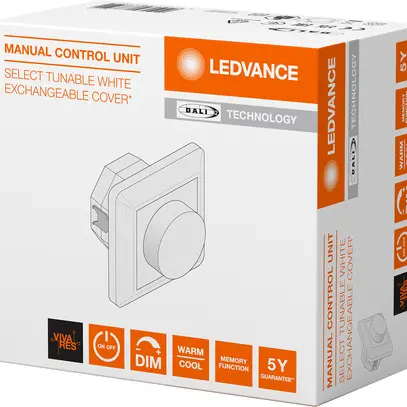 Regolatore rotativo AP LEDVANCE IP20 AC 2.7W DALI 80×53×53mm TW coperch.sostit. 