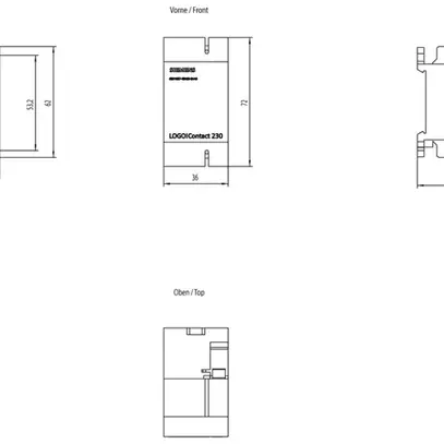 Module de contacteur Siemens LOGO! Contact 230VAC 3F 1O 