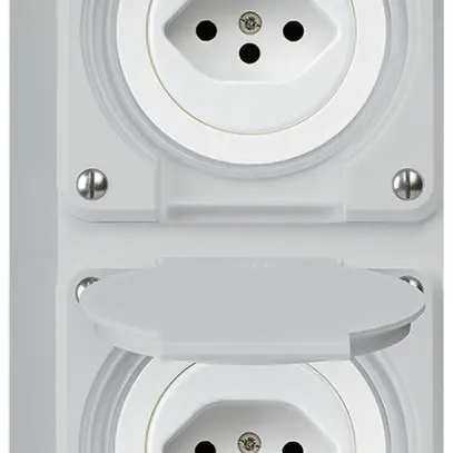 Combinaison AP Hager robusto I-I verticale type 13+type 13, gris 