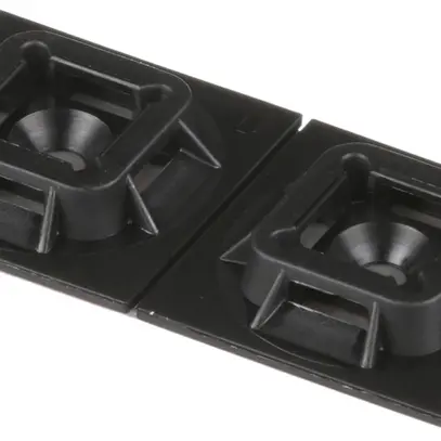 Klebesockel für Kabelbinder 28.6×28.6mm UV+hitzebeständig, VHB Kleber, schwarz 