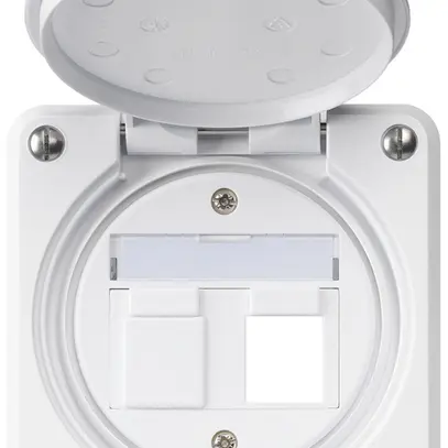 Kit de montage ENC robusto IP55 plat blanc pour 2×Keystone 