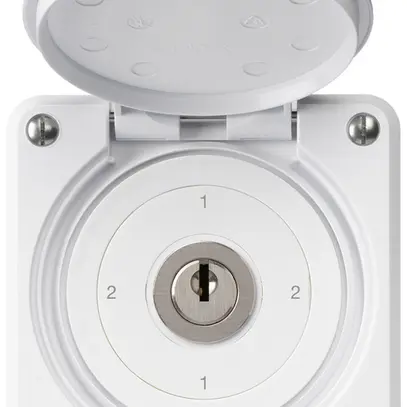 Interruttore a chiave INC robusto IP55 con copertura S3/1P bianco 