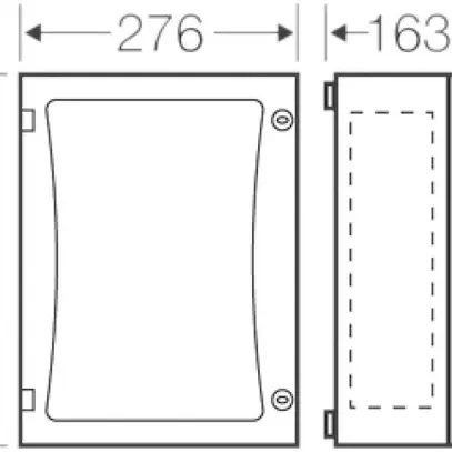 Scatola app. vuota con porta, chiuso 366×276×186mm ENYSTAR 