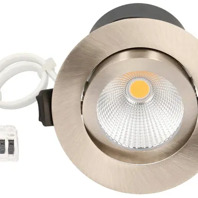 EB-LED-Spot maxLUCE DISC 230 7W 650lm 3000K IP44 MB DIM Ø68…72mm Nickel 36° 