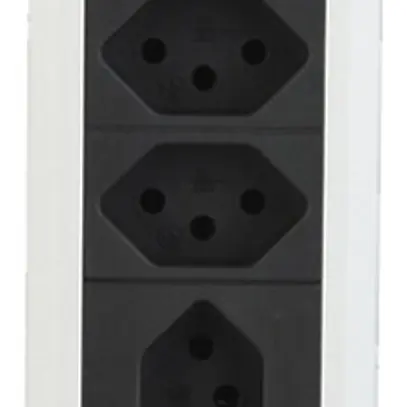 Presa multipla ALU 4×T13 2×USB-A/1×USB-C 2m 3×1mm² interruttore ne/alu 