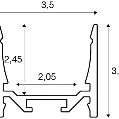 Profilé AP SLV GRAZIA 20, standard lisse 3m alu 