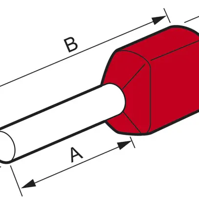 Doppel-Aderendhülse grau 2×2.5mm² Starfix 