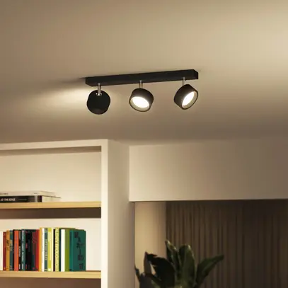 Spot LED Philips Bracia 16.5W 1650lm 2700K 110° 430×80.5mm nero 3×Spot 