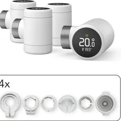 Thermostat intelligent X tado°,  servomoteur, Matter, pack de 4 
