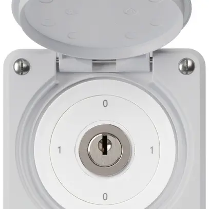Interrupteur à clé ENC robusto IP55 avec clapet S0/1P gris 