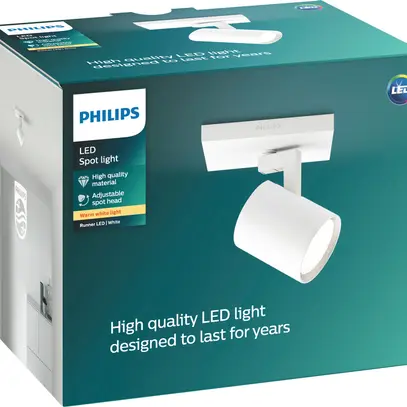 Plafoniera myLiving Runner, GU10 3.5W 2700K LED 90×107×110mm IP20 bianco 