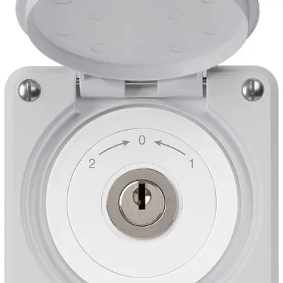 Contatto rotativo a chiave INC robusto IP55 grigio con coperchio invertitore 
