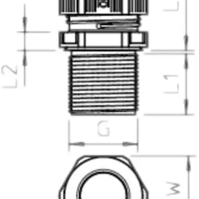 Pressacavo Bettermann filetto lungo V-TEC M20 nero 