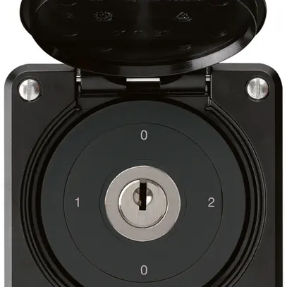 Interrupteur à clé ENC robusto IP55 avec clapet S2/1P noir 