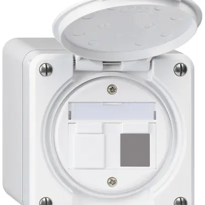 Kit di montaggio AP robusto IP55 piatto bianco per 2×Keystone 