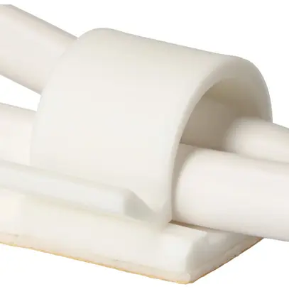 Portacavo MH 19×19mm autoadesivo, per cavo 5mm, bianco 