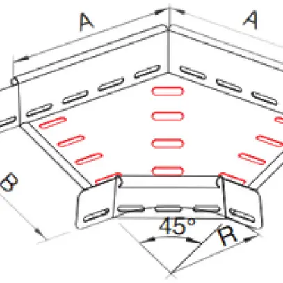 Angolo Lanz 45° NW 200×60mm ZMA 